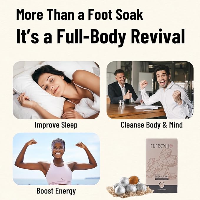 Ginger Cleansing Foot Soak for Circulation, Reduce Swelling, Edema Relief for Legs & Feet, Spa Pedicure for Tired Muscle & Relaxation, Lymphatic Drainage Feet Spa Soak, Natural Foot Soaking Salts