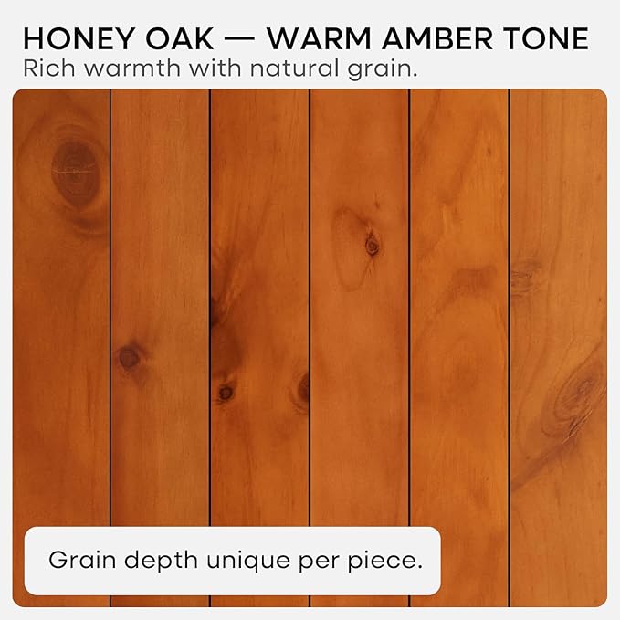 Homeforia 48 inch Oak Floating Shelf, High End Solid Real Wood 48inch Floating Shelves for Wall Mounted, Honey Oak Wooden 48in Large Floating Shelves, Heavy Duty Bracket, 48 X 6.5 X 1.75 in, Set of 3