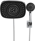 Veken 10'' Rain Shower Head with Handheld, High Pressure Rainfall Showerhead Combo with 5 Handheld Water Spray Modes for Bathroom Accessories, Home Decor, Detachable Dual Shower Heads, Chrome Silver