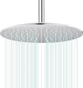 All Metal Rain Shower Head - Heavy Duty Stainless Steel, Easy Install, High Water Flow, Ultra-Thin Modern Design for Bathroom (Chrome, 16)