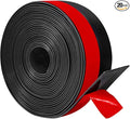 TORRAMI Wide Silicone Weather Stripping 3 inch Width 20 Feet Length, Draft Stopper Seal for Barn and Garage Door Under Bottom,Top, Sides, Black