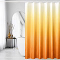 Gibelle Orange Shower Curtain, Ombre Waffle Weave Fabric Shower Curtain for Bathroom Set with Hooks, Water Repellent and Machine Washable, 72 x 72