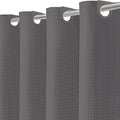 Inhousolu No Hook Waffle Weave Shower Curtain with Removable Snap in Fabric Liner Set for Bathroom, 230 GSM Heavy Duty Weighted Hem, Water Repellent Washable Bath Curtains, 72 x 84 Inch, Graphite Grey
