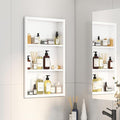 Bathroom Medicine Cabinet Recessed,14x24 White Shower Niche for Shower Wall,Surface Mount Medicine Cabinet Replacement Shelves,Recessed Wall Niche for Over Toilet Storage/Living room/Hallway