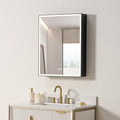 WELLFOR 24" X 30" LED Mirrored Medicine Cabinet, Medicine Cabinets with Lights for Bathroom, Defogging Mirror, Led Medicine Cabinet, Recessed or Surface Mounted, Single Right Opening Door