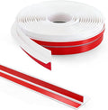 20Ft T-Shaped Door Draft Stopper, Silicone Weather Stripping Seal Tape for Doors and Windows - White, 1.38" Wide (35mm)