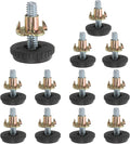 uxcell 1/4"-20 Thread Furniture Feet Levelers, 24Set 25mm L Adjustable Furniture Feet Screw in Threaded Leveling Leg Screw on Chair Foot Glides Leveling for Table Chair Cabinet Black