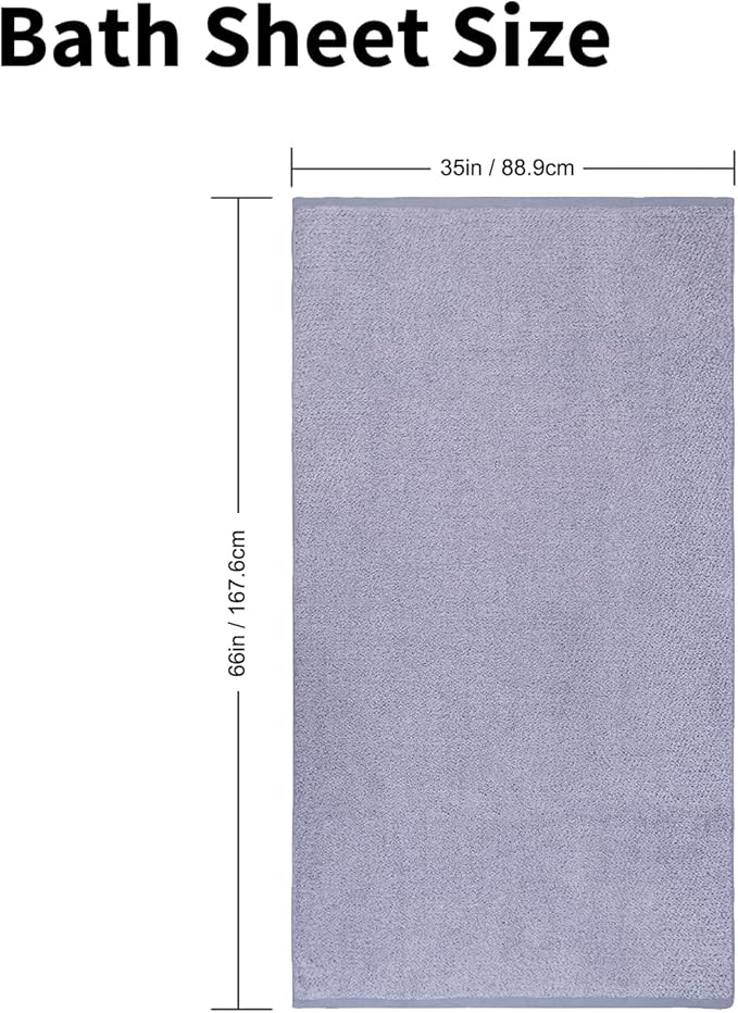 Everplush Diamond Collection Extra Large Bath Sheet Towel – 1 PK, Super Soft & Highly Absorbent, Quick-Drying & Oversized, Perfect for Bathroom, Pool, Swimming Use (Dusk, 35" x 66" 1PK)