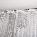 WELTRXE EVA Shower Curtain Liner with Magnets, 72 x 78 Inch Waterproof 3D Water Cube Clear Bathroom Shower Curtains, No Chemical Smell, Heavy Duty, Extra Long for Shower Stall, Bathtubs, 12 Hooks