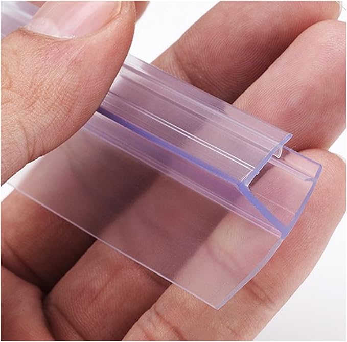 Side Seal Strip for Shower Door Sweep Stop Shower Leaking, 5-Pack*15.7inch Frameless Glass Seal Strip for 5/16″ Glass,Total Length 78.75″, 5 Section Segmented Installation(15.7inch*5)