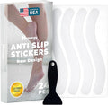Anti-Slip Shower Stickers - Help Reduce Slipping in Bathtub & Shower, White Non-Slip Bath Strips, Strong Adhesive Bathtub Appliques Suitable for Homes with Kids, Adults & Seniors - 24 Pcs - Homergy