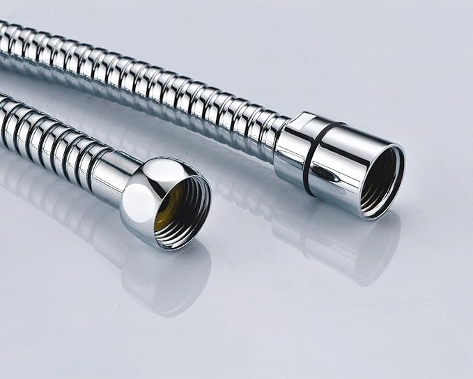 Purelux 100 Inch Extra Long Shower Hose for Handheld Shower Head with Brass Fittings, 8 feet 4 inches made of Stainless Steel Chrome Finish