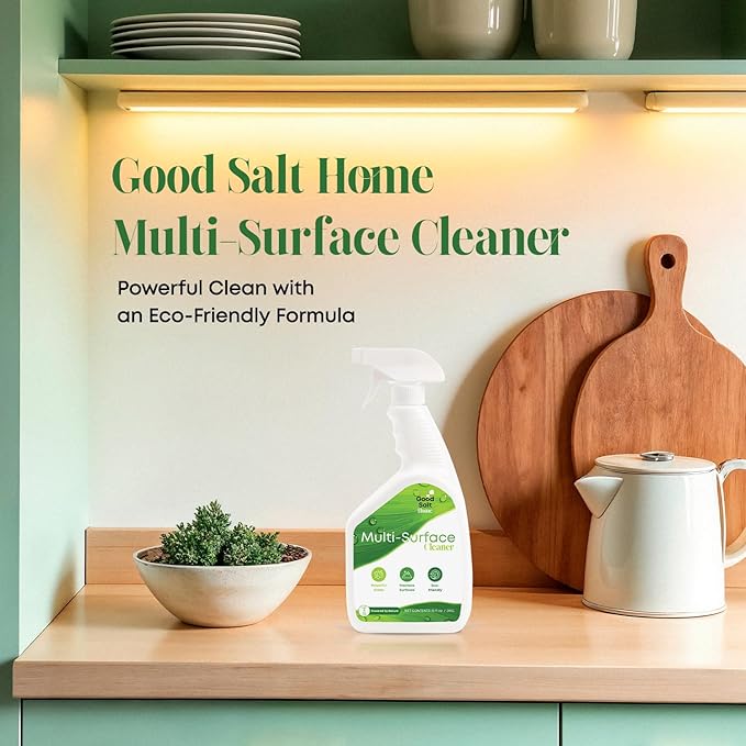 Good Salt Home Multi-Surface Cleaner Spray, Probiotic All Purpose Cleaner, Made in the USA, 32 Ounce Bottle