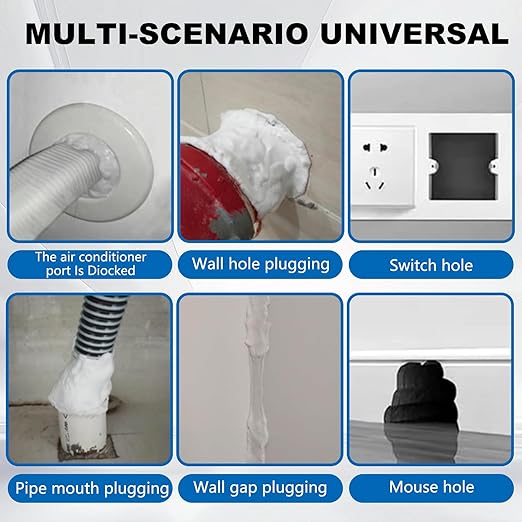 6 Pcs Waterproof Sealant Mastic, 2025 Upgrade White Seal Putty Waterproof Duct Seal Repair Sealing Clay, Quick Mending Mud for Drain Connection, Wall Hole, Air Conditioning Holes