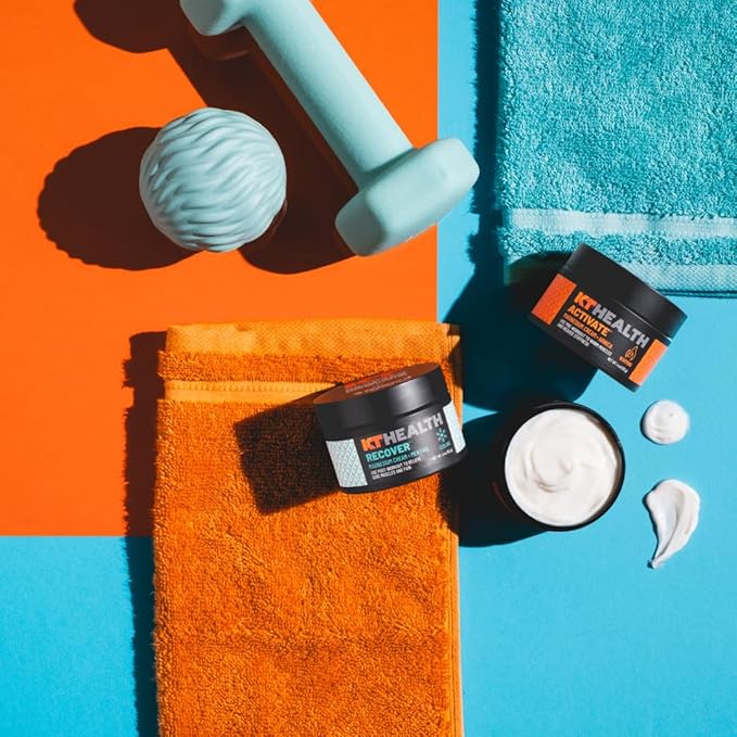 KT Health, Magnesium Cream, Activate - Warms & Loosens Tight Muscles - Use Pre-Workout to Reduce Stiffness
