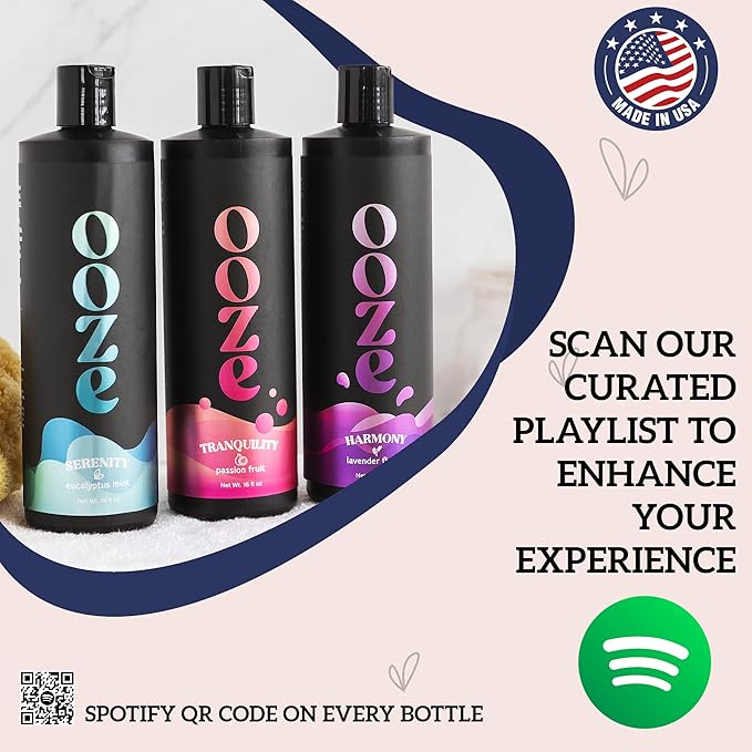 OOZE Eucalyptus Mint Bubble Bath (473ml) - Bubble Bath for Women Relaxing, Clean, Crisp & Refreshing - Self-Care & Wellness - Zero Parabens, Cruelty-Free, Made in The USA