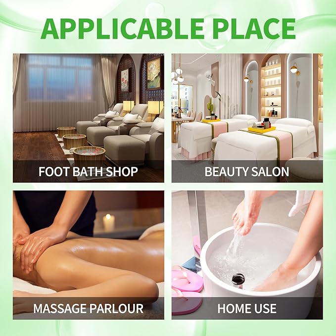 Pedicure Kit Foot Soak Set: Bubble Salt, Sugar Scrub, Massage Mask, Massage Lotion in a Box, 4 Step Foot Spa Kit for Dry Feet, Calluses and Tired Feet(3 Set Lemon)