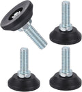 uxcell 5/16"-18 Thread Furniture Feet Levelers, 4Pcs 25mm l Adjustable Furniture Feet Screw in Threaded Leveling Leg Screw on Chair Foot Glides Leveling for Table Chair Cabinet Black