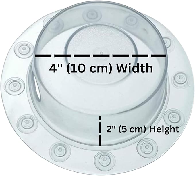 Mindful Design | Overflow Drain Cover for Tub | Best Gifts for Mom, Spa & Bath Accessories | Drain Block, Water Stopper Plug | Bath Essentials for Women | 4" Diameter, Clear