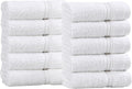 Superior Egyptian Cotton 10-Piece Face Towel Set , Small Towels For Facial, Spa, Quick Dry, Absorbent Towels, Bathroom Accessories, Guest Bath, Home Essentials, Washcloth, Airbnb, White