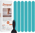 Non-Slip Bathtub Stickers Safety Bathroom Tubs Showers Treads Adhesive Decals Scraper (Blue)