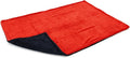 Autofiber Dreadnought Max Triple Layer Microfiber Car Drying Towel, Twist Pile and 1400GSM - Pack of 1, Red/Black (20 inch x 30 inch)