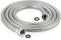 98" Metal Shower Hose Replacement Handheld Kink Free Stainless Steel Shower Head Wand Hose Extension Extra Long with Brass Insert and Nut, Durable & Flexible for Pet Bathing Cleaning
