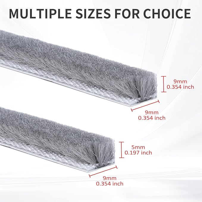 Weatherproof Self-Adhesive Soundproofing Door and Window Seal - 16.5 Ft Gray Insulation Strip, 0.3" Wide x 0.2" Thick, Energy-Efficient Draft Blocker for Wind, Dust, and Noise Protection