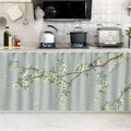 SK Studio Short Curtains for Kitchen, Cabinet Shelf Dust-Proof Blackout Tier Cafe Curtain Under Sink Skirt for Bathroom Laundry Room Style 14, 35.4" W x 27.6" H