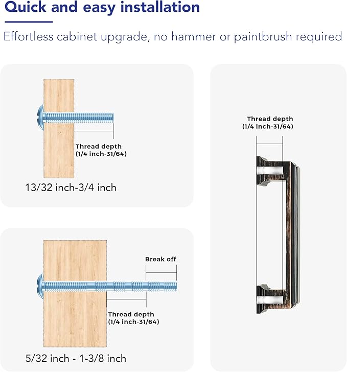Ravinte Hardware 5 Pack Oil Rubbed Bronze Cabinet Pulls, 3 Inch (76mm) Hole Center Zinc Alloy Drawer Handles for Kitchen Cabinets, Cupboards, Dressers, Square Solid Metal Hardware