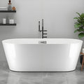 GarveeLife Freestanding Bathtub 67 Inch Acrylic Soaking Tub with Integrated Overflow, Deep Soaking Comfort, Modern Spa Retreat, Simple Setup for New Builds & Remodels, Relaxing Bath Experience