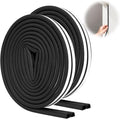 SUNMON Weather Stripping Door Seal, D-Type Strip Weather Stripping Seal Strip for Doors/Windows, Soundproofing Weatherstrip Gap Collision Avoidance 33 Feet (Black