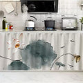 SK Studio Short Curtains for Kitchen, Cabinet Shelf Dust-Proof Blackout Tier Cafe Curtain Under Sink Skirt for Bathroom Laundry Room Style 18, 35.4" W x 27.6" H