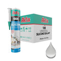 Akfix 100E RTV Translucent Silicone Caulk (24x10.1 fl.oz.)- 100% Waterproof Silicone Sealant for Kitchen and Bathroom, Shower, Bathtub, Toilet, Sink, Window & Door, No Discoloring |Translucent 24 Pack