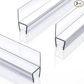 Shower Door Side Seal, 3Pack Shower Door Side Sweep Strip, Frameless Glass Doors Seal Strip for 3/8'' (10mm) Thick Doors, Showers Water Guard & Barrier 39.3'' x 0.39''