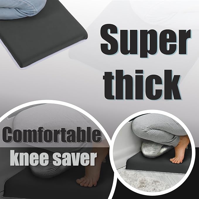 Supa Ant Baby Bath Kneeler and Elbow Rest Pad –Mom’s Choice Award Winner –US-Designed Extra Thick Bathtub Kneeling Pad with 8 Suction Cups, 5-Pocket Organizer, Non-Slip, Cushioned, Durable (Charcoal)