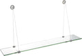 Spancraft Glass CR-4.75x33-Brushed Steel Crane Glass Shelf, Brushed Steel, 4.75" x 33"