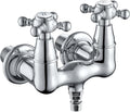 SUMERAIN Wall Mount Tub Faucet Vintage Leg Tub Filler 3-3/8 Inch Center High Flow Chrome