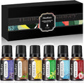 6 Pcs Fragrance Essential Oils Set - Lavender, Rose, Vanilla, Sandalwood, Freesia & Deep Ocean - 100% Pure Aromatherapy Oils for Relaxation, Sleep & Mood - Therapeutic Grade, Undiluted, Gift Ready