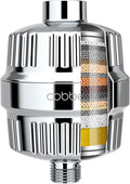 Cobbe HD HEAVY DUTY High Output Shower Filter – 99% REMOVAL Shower Head Filter for Hard Water, Heavy Metals, Chlorine and Harmful Substance, Improve your skin and hair - Chrome