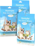 Dog Wipes Cleaning Deodorizing & Washing Gloves for Pets,Glove Wipes Pro for Dogs & Cats with Coconut Oil, Extra-Thick,Lick-Safe for Paws,Eyes,Ears&Body,Rinse-Free Waterless Bath, 3Pack,18PCS