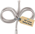 HammerHead Showers Solid Metal Shower Hose Attachment for Showerhead, Extra-Long 72-Inch Universal Replacement Hose for Hand held Shower, Brushed Nickel