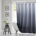 Extra Long Fabric Shower Curtain, Grey Ombre Microfiber Cloth Shower Curtains for Bathroom, Modern Waterproof Bathroom Curtains, 72" W x 84" H