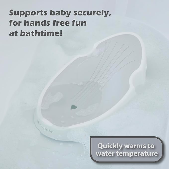 Shnuggle | Newborn Baby Bath Support | Ergonomic Soft-Touch Seat | Lightweight Non-Slip Base | Compact | Perfect for Babies up to 6 Months