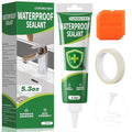 1 Pack Silicone Caulk 5.2 Oz Squeeze Tube Waterproof Silicone Sealant for Kitchen Bathroom Stronger Adhesion White Caulk for Window Toilet Sink Door Caulking Sealant with Tape and Scraper