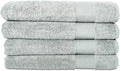 Hencely Premium Bath Towel Set of 4-28x58 Inches - High Absorbency, Quick Drying - 100% Soft Turkish Cotton Towels - Ideal for Home, Bathroom, Hotel, Spa, and Gym - Light Green