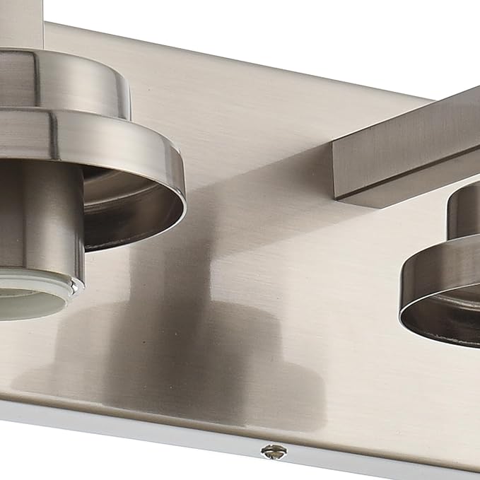 MELUCEE 4 Lights Vanity Light Brushed Nickel Modern Bathroom Lighting Fixtures Over Mirror with Clear Glass Shade, Industrial Wall Lights for Mirror Cabinet Kitchen