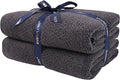 Everplush Diamond Collection Extra Large Bath Towel Sheet – 2 PK, Super Soft & Highly Absorbent, Quick-Drying, Oversized & Thick. Perfect for Bathroom, Pool, Swimming Use (Charcoal, 35" x 66" 2PK)