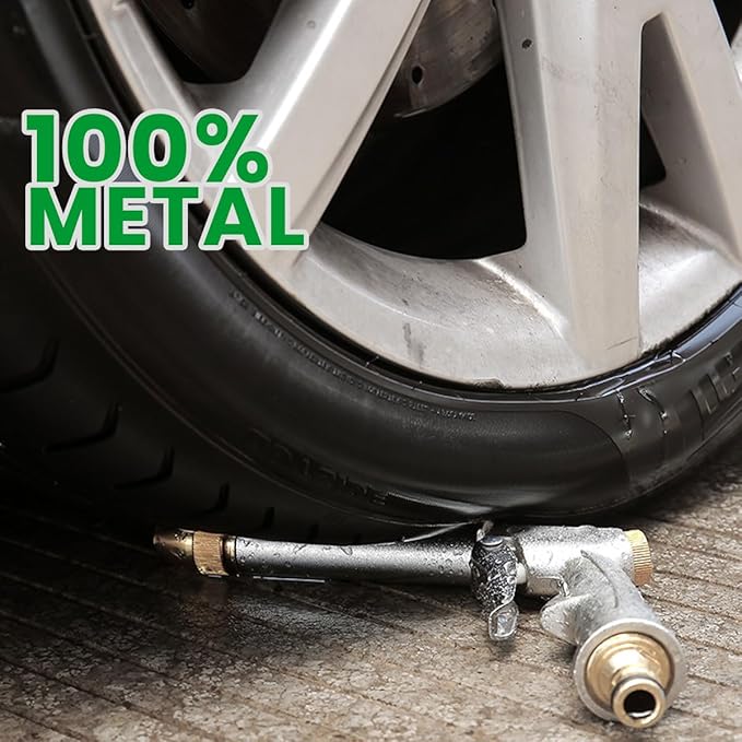 Lengthened Garden Hose Nozzle Heavy Duty High Pressure Water Sprayer for Garden Spray Patio Outdoor Washer Pet Shower Car Wash attachment (Lengthened)