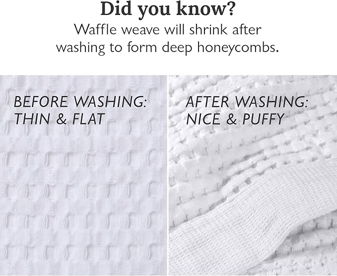 GILDEN TREE Waffle Bath Sheet Quick Dry Towel, Thin Luxury Bath Towels, Bath Sheets 40x80 Large Bath Towels, Modern Style (White)